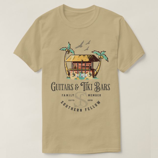 Camiseta Bares Guitares e Tiki 1546 (Frente do Design)