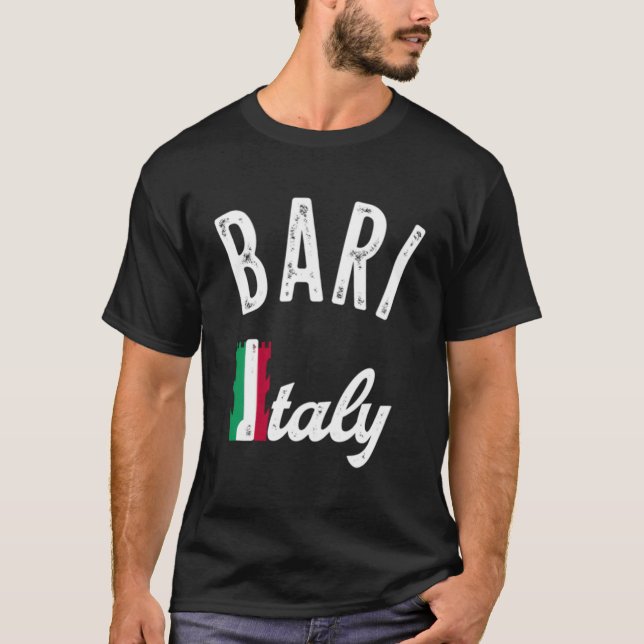 Camiseta Bari Itália Vacation Souvenir - Retro Bari (Frente)