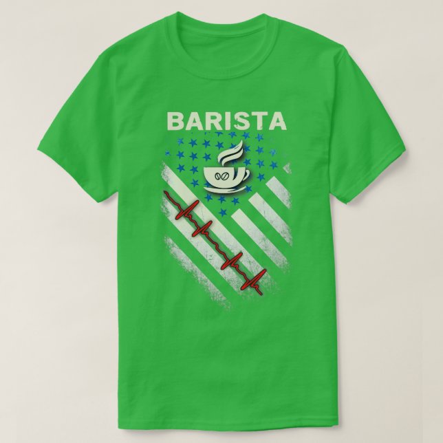 Camiseta Barista Americano Orgulhoso (Frente do Design)