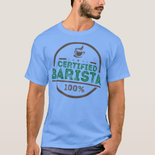 Camiseta Barista Certificado 100 Presente Engraçado para Am