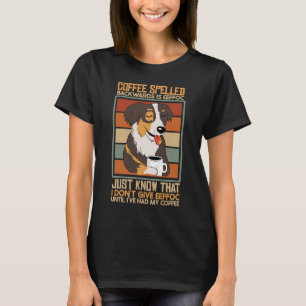 Camiseta Barista Merch para café Café soletrado em palavras