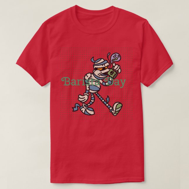 Camiseta Barista Mummy (Frente do Design)