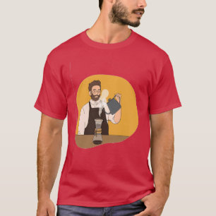 Camiseta Barista Preparando Um Chemex