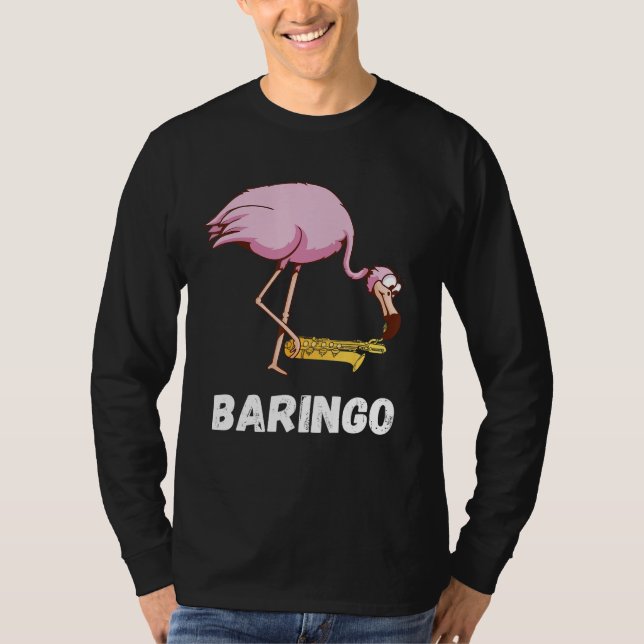 Camiseta Baritone Flamingo Saxophonist Euphonium Saxophone  (Frente)