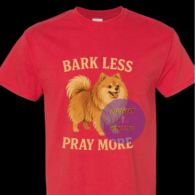 Camiseta Bark Less Pray More Edição 2 (sorriso) - Cristão (Criador carregado)
