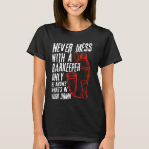Camiseta Barkeeper Drink Club Bar Álcool Bartender Partido