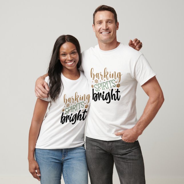 Camiseta Barking Spirits Bright - Natal (Unissex)