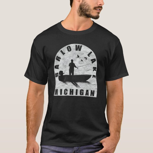 Camiseta Barlow Lake Fish Michigan (Frente)