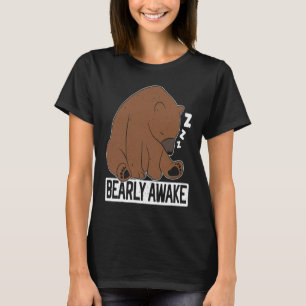 Camiseta Barly Awake Dormindo Urso Sobrevivente Animais Sel
