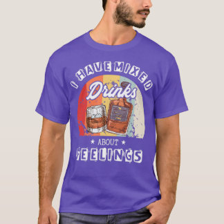 Camiseta Barman Cita Bebidas Mistas sobre Sentimentos Barma
