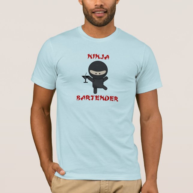Camiseta Barman de Ninja que guardara Martini (Frente)