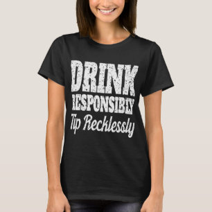 Camiseta Barman Engraçado Bebe Barman Responsavelmente G