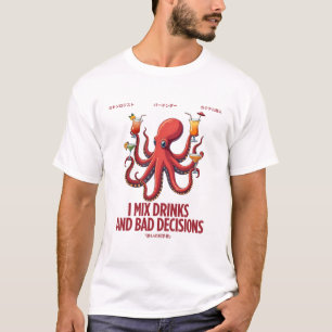 Camiseta Barman: Eu misturo drinques e más decisões