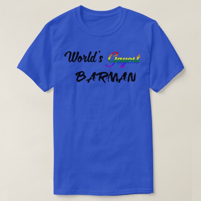 Camiseta Barman mais gay do mundo (Frente do Design)
