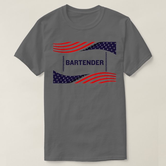 Camiseta Barman Mantendo a América Segura (Frente do Design)