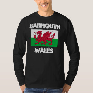 Camiseta Barmouth, País de Gales com bandeira galesa