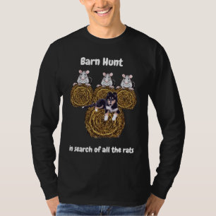 Camiseta Barn Hunt em busca de ratos com colina triangular