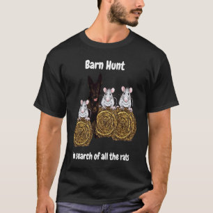 Camiseta Barn Hunt em busca de ratos com o pastor alemão s