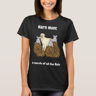 Camiseta Barn Hunt em ratos de busca com Creme Golde Inglês