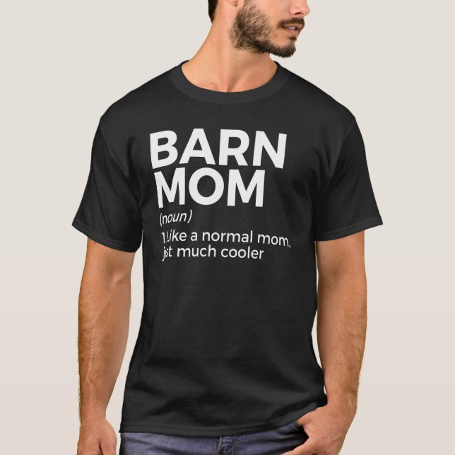Camiseta Barn Mãe Definição Cavalo Anel (Frente)