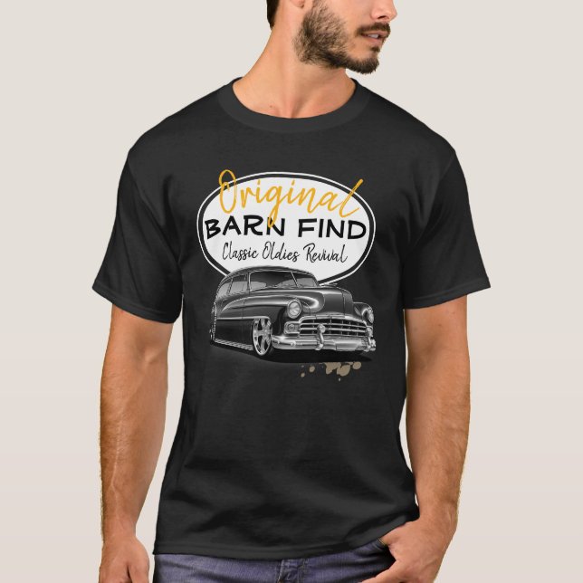 Camiseta Barn Original Encontrar Vídeos Clássicos Chevy Car (Frente)