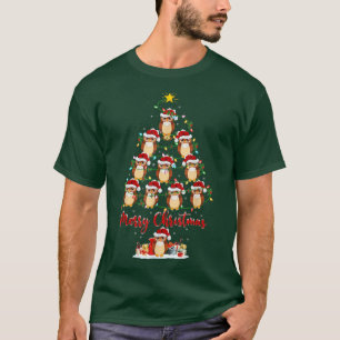 Camiseta Barn Owl Lover Xmas Lights Barn Owl Árvore de Nata