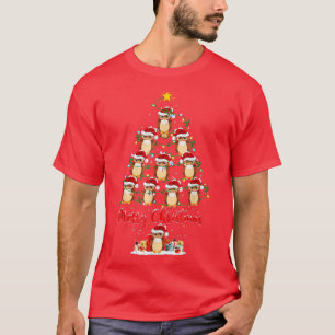 Camiseta Barn Owl Lover Xmas Lights Barn Owl Árvore de Nata