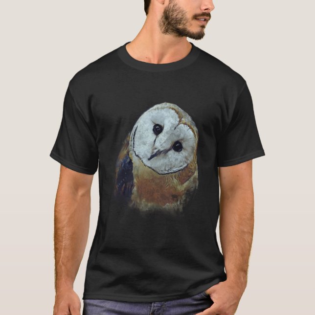 Camiseta Barn Owl Pintando Arte De Coruja No Natal (Frente)