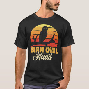 Camiseta Barn Owl Squad Squad, assistindo corujas de celeir