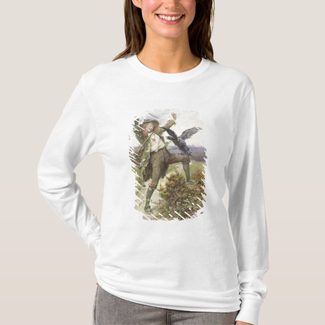 Camiseta Barnaby Rudge e o aperto do corvo (Frente)