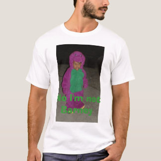 Camiseta barneycrop, nenhum eu não sou discussão