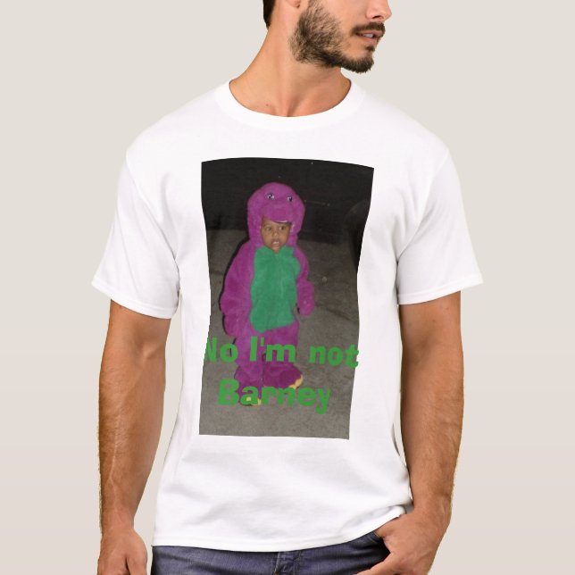 Camiseta barneycrop, nenhum eu não sou discussão (Frente)