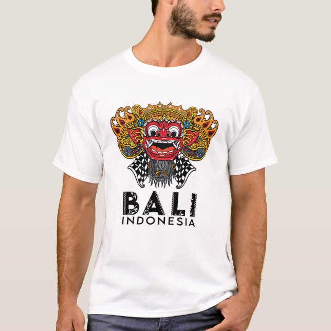Camiseta Barong Bali - Étnica/Tradição T-Shirt Design (Frente)