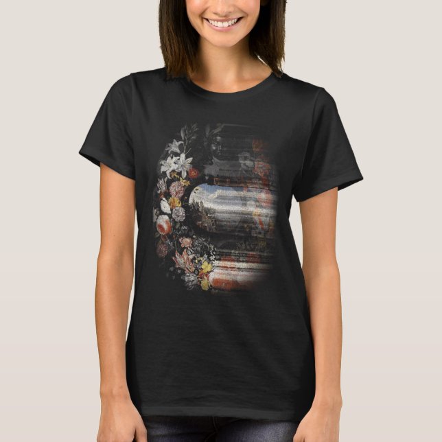 Camiseta Baroque Still Life Cyber Glitch (Frente)