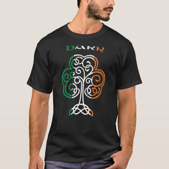 Camiseta BARR Irish Name Shamrock Ireland Flag Family (Frente)