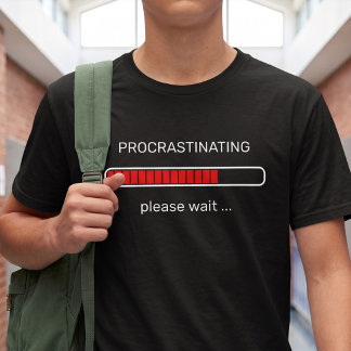 Camiseta Barra de Carregamento de Procrastinação Engraçada