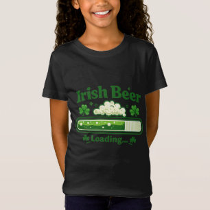 Camiseta Barra de Progresso de Cerveja Irlandesa Divertida