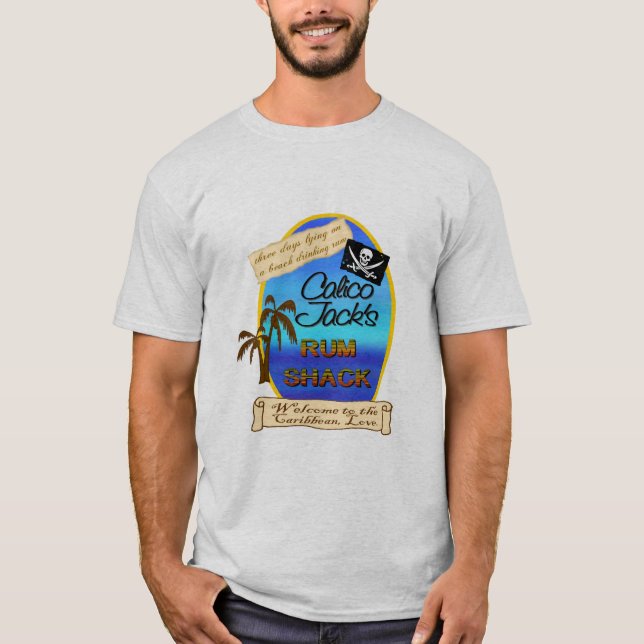 Camiseta Barraca do rum de Jack da chita (Frente)