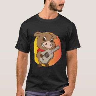 Camiseta Barraca Selvagem Branca Brincando Com Porcos De Vi