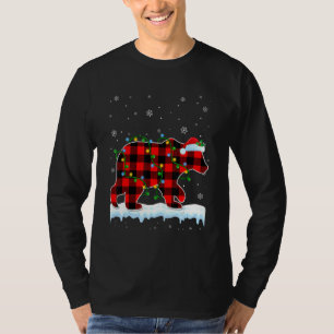 Camiseta Barrado Polar Natal Santa Hat Animais Bons Xmas