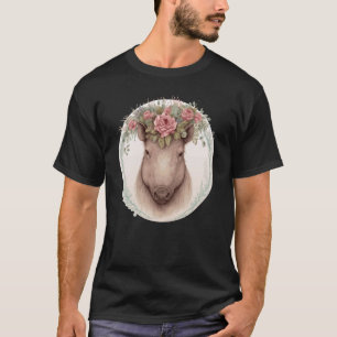 Camiseta Barragem Selvagem Cachorro Aquoso Flor Corante Ani