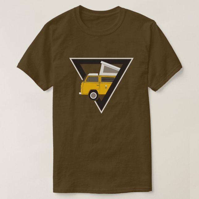 Camiseta barramento amarelo triangular clássico (Frente do Design)