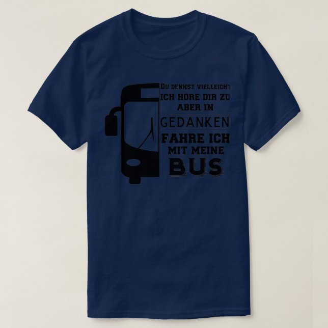 Camiseta Barramento de ônibus de transporte de driver de ba (Frente do Design)