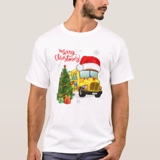 Camiseta Barramento Escolar Conduz Santa Hat