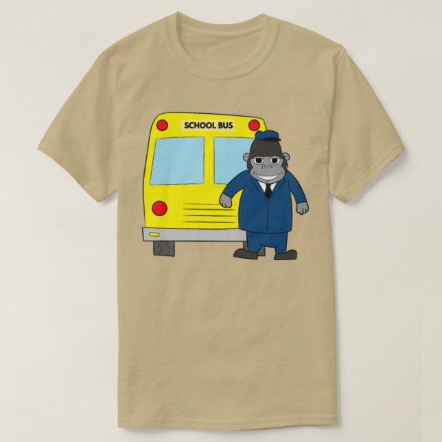 Camiseta Barramento escolar Gorilla Bus Driver Classic TSir (Frente do Design)