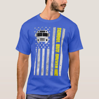 Camiseta Barramento Escolar Motorista de Bandeira Americana