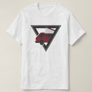 Camiseta barramento triangular maroon