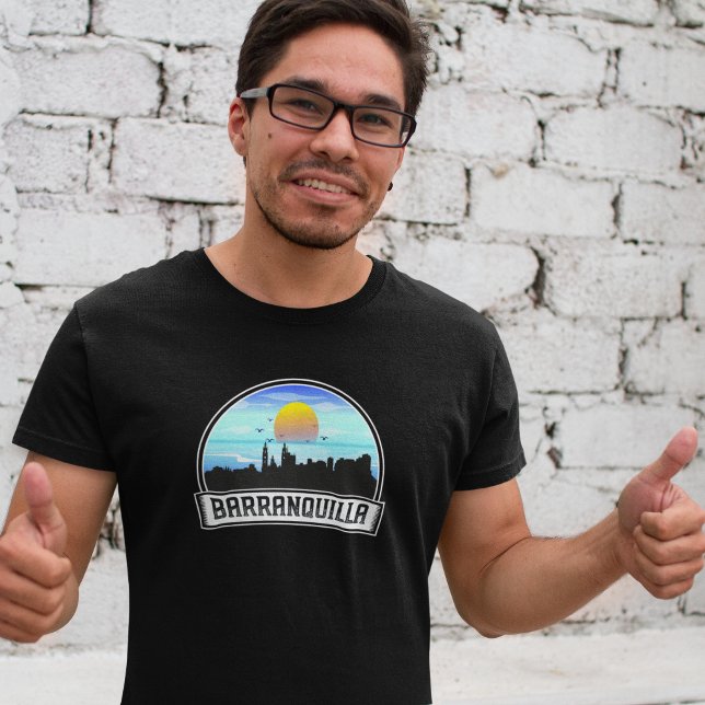 Camiseta Barranquilla Colombia Skyline Panorama View (Barranquilla Colombia Skyline Panorama View T-Shirt)