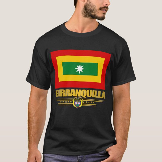 Camiseta Barranquilla Flag Roupa (Frente)