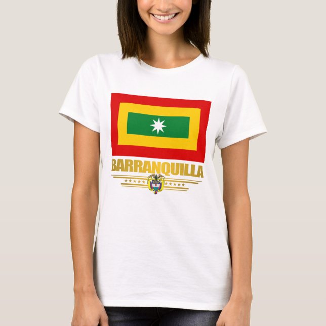 Camiseta Barranquilla Flag Roupa (Frente)